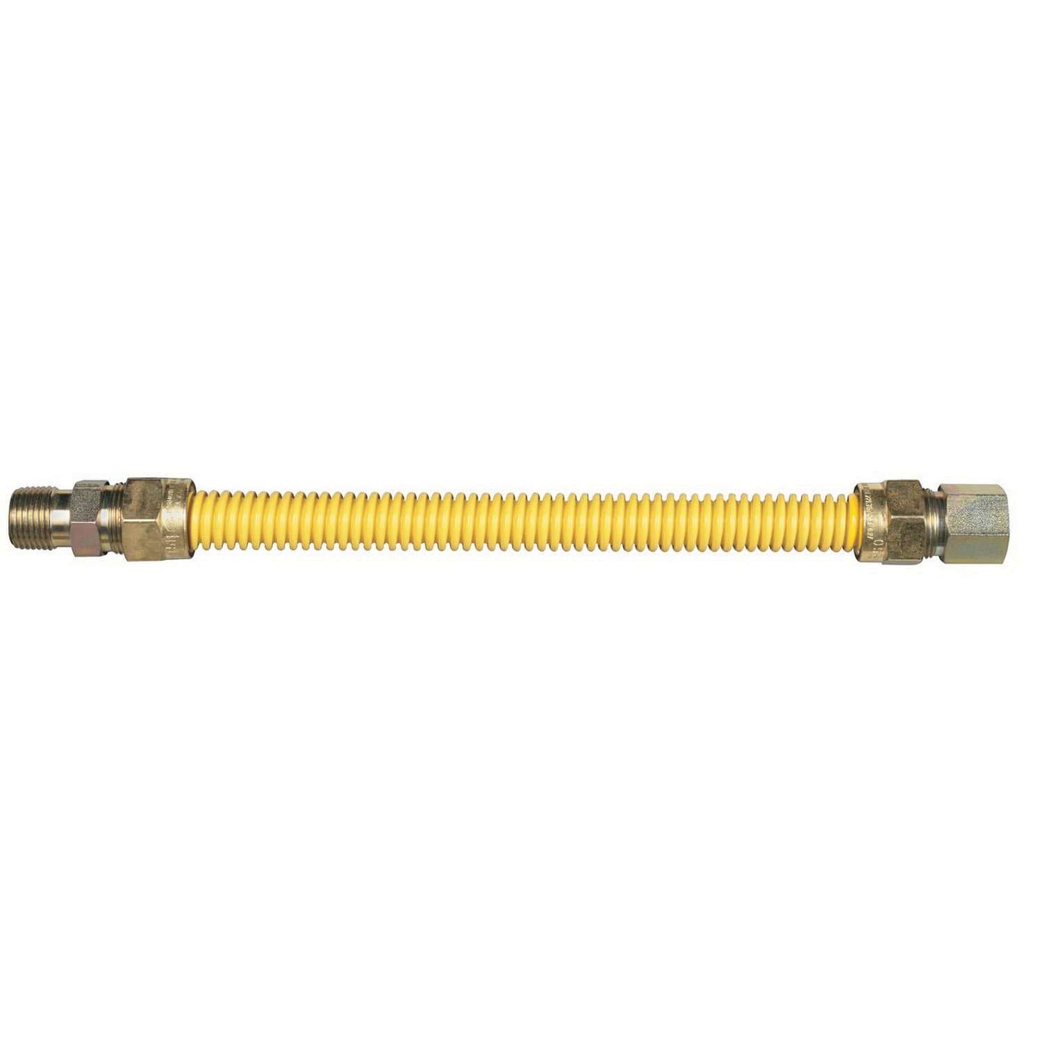 3/4" MIP x FIP x 36" 304 Stainless Steel Yellow Coated 40C Series Ultraflow Gas Connector | WAT0240950