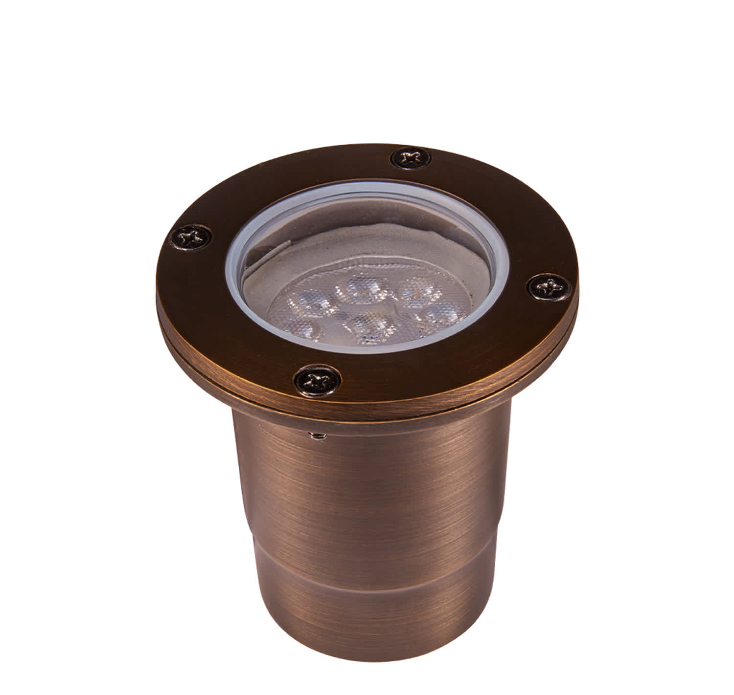 Alliance Lighting In-Ground Light, Ceramic Bi-Pin MR-16 LED Aged Brass 250/310/400 Lumens | AOLGL150BT