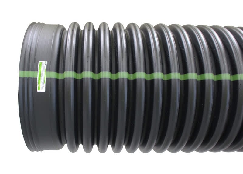 Dual Wall Storm Drainage, N-12 ST Perforated, 10" x 20' Drainage Pipe | DPE10110020IBDW