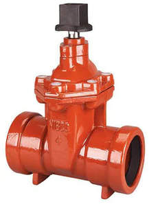 4" Push-On Fusion-Bonded Epoxy Coated Lead-Free Cast Iron 250 psi P-619-RW Series Resilient Wedge Gate Valve | NIBP619RW040