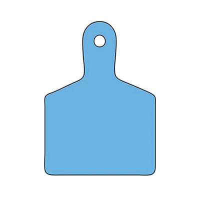 2.7" x 2-1/4" Purple Thermoplastic Polyurethane Standard Blank ID Tag