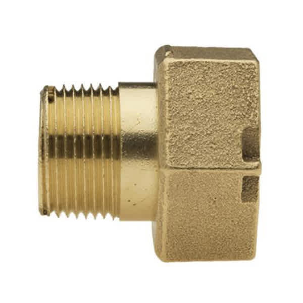 5/8" x 3/4" MIP x Meter Brass Straight Meter Coupling | WWFUN58X34