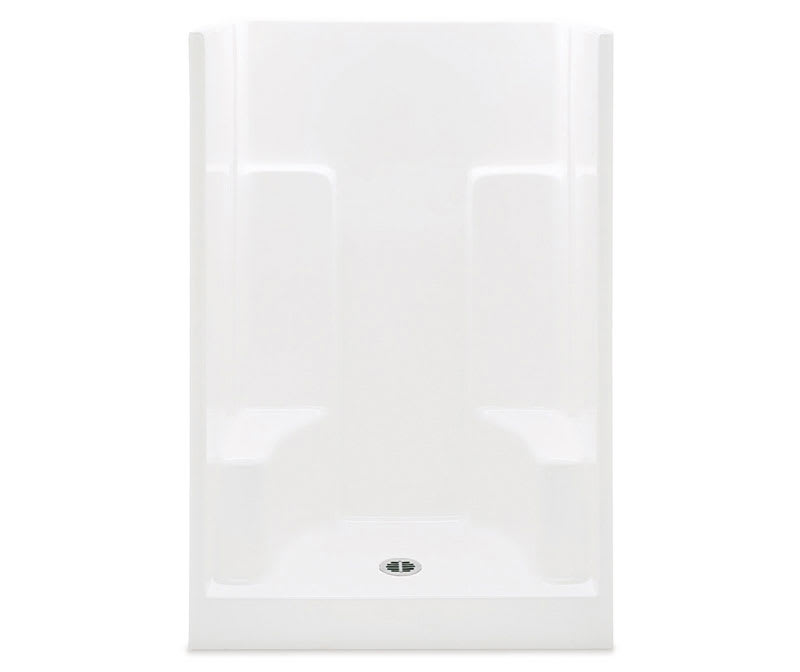 3-1/4" 48" x 35" x 72" AcrylX Applied Acrylic Smooth/White 1-Piece Everyday Series with Center Drain Shower Stall | AQT1483SGWH