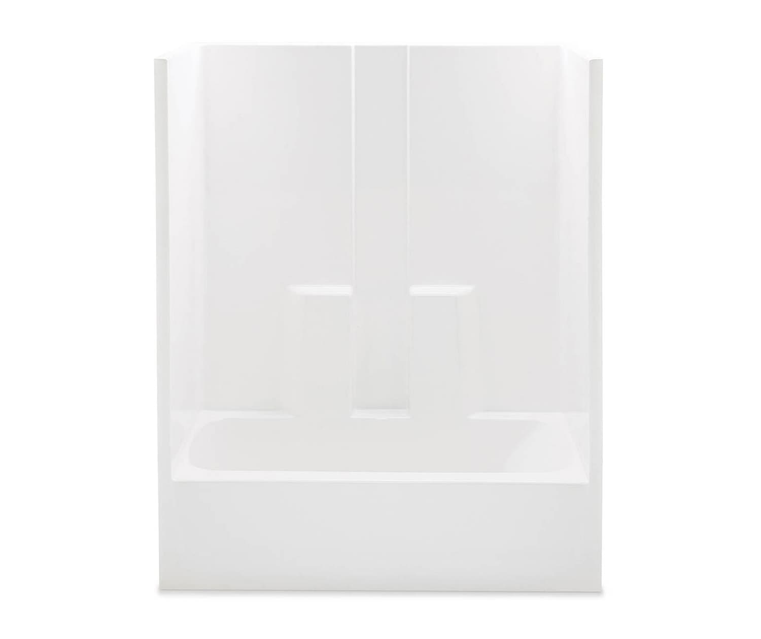 2" 60" x 30" x 72" AcrylX Applied Acrylic Smooth/White 1-Piece Everyday Series with Left Drain Tub Shower | AQT260330LWH