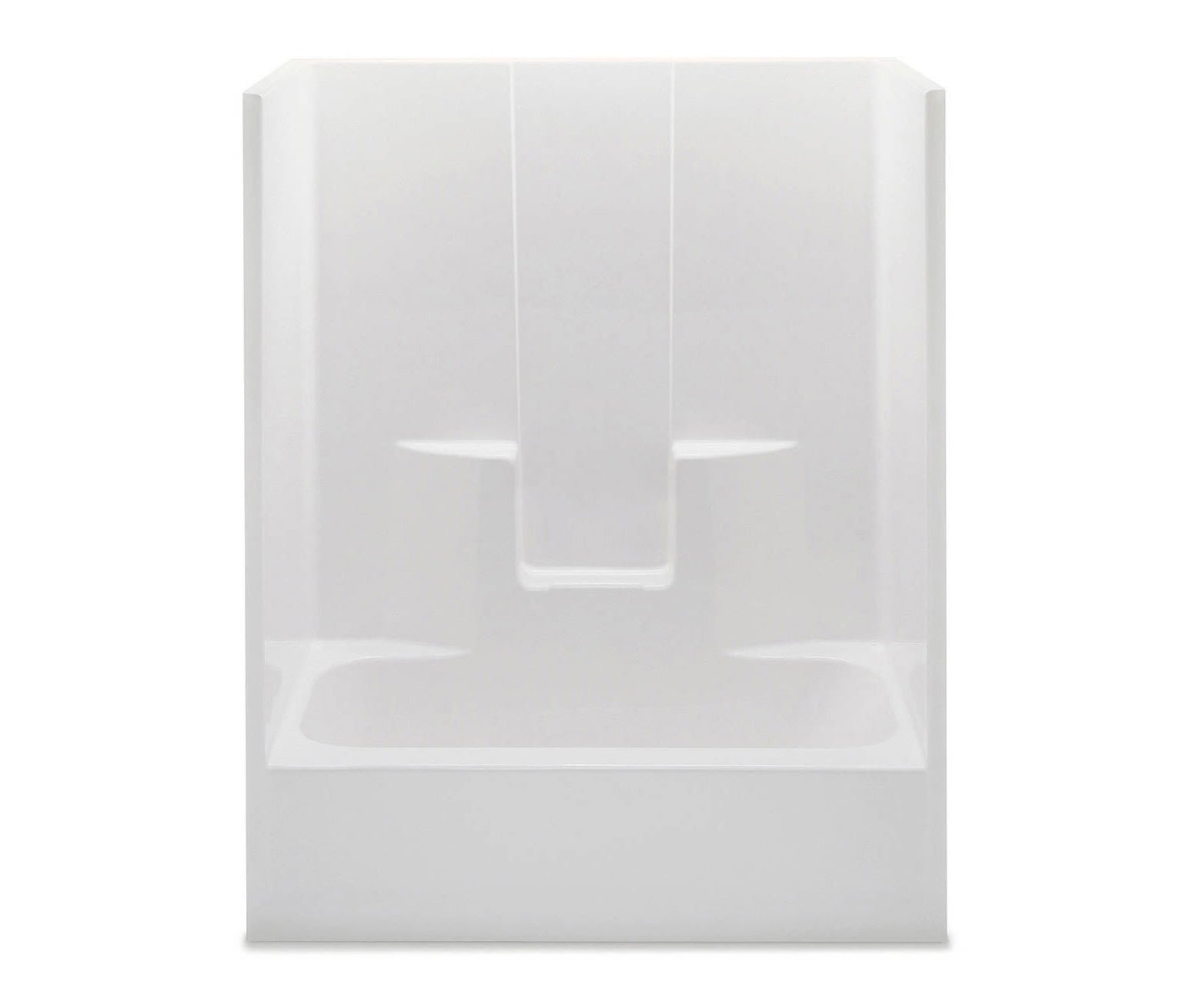 2" 60" x 32" x 72" AcrylX Applied Acrylic Smooth/White 1-Piece Everyday Series with Left Drain Tub Shower | AQT2603SGLWH