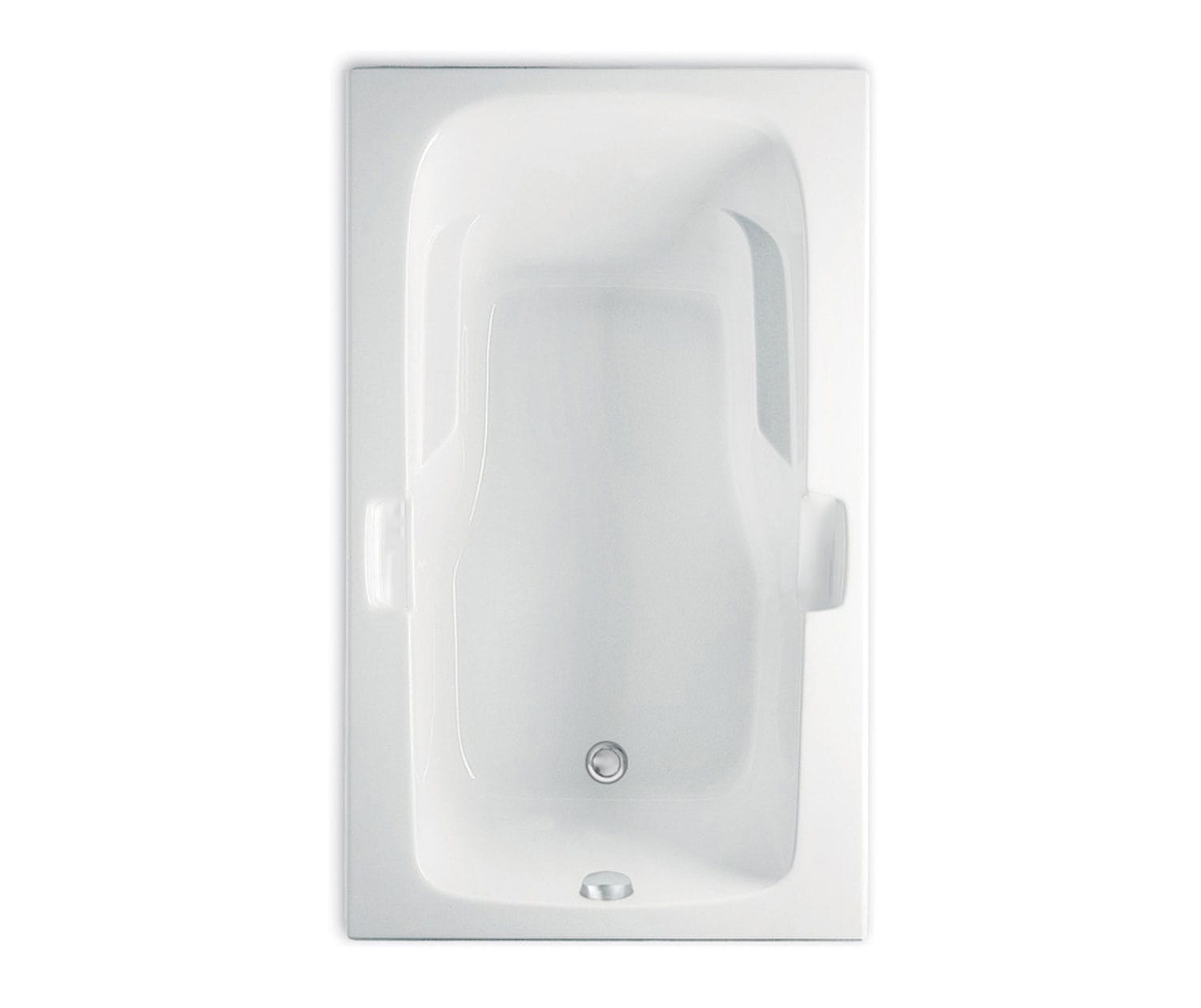2" 60" x 36" x 21-1/2" Cast Acrylic White 1-Piece Soaker Montrose I - Elements Series with Universal Drain Bathtub | AQT4160620VWH