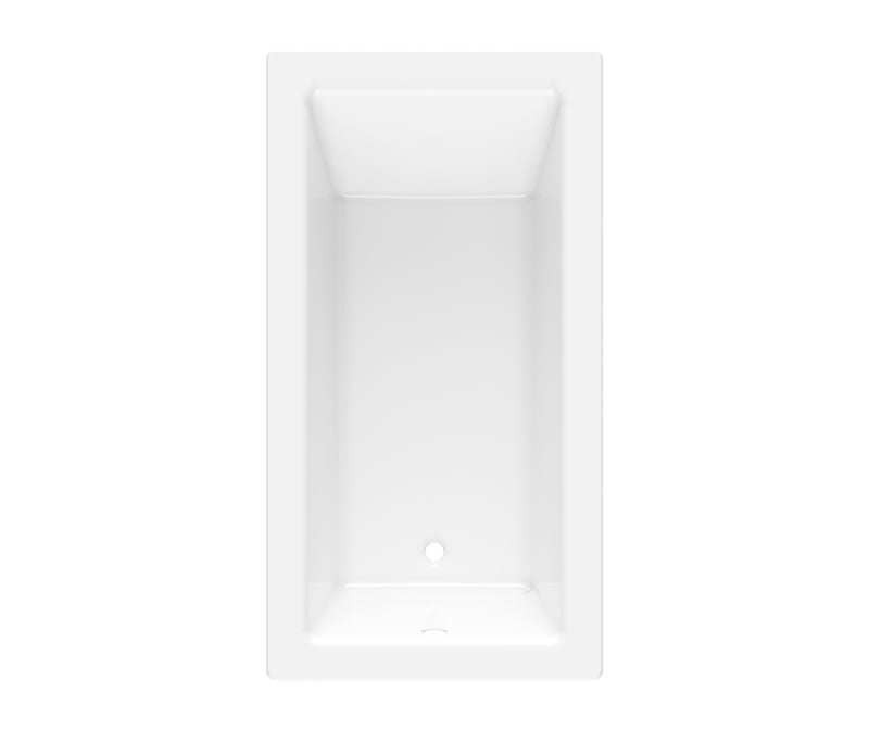 2" 60" x 32" x 19" AcrylX Applied Acrylic White 1-Piece Everyday Series with Universal Drain Island Bathtub | AQT6032DMINWH