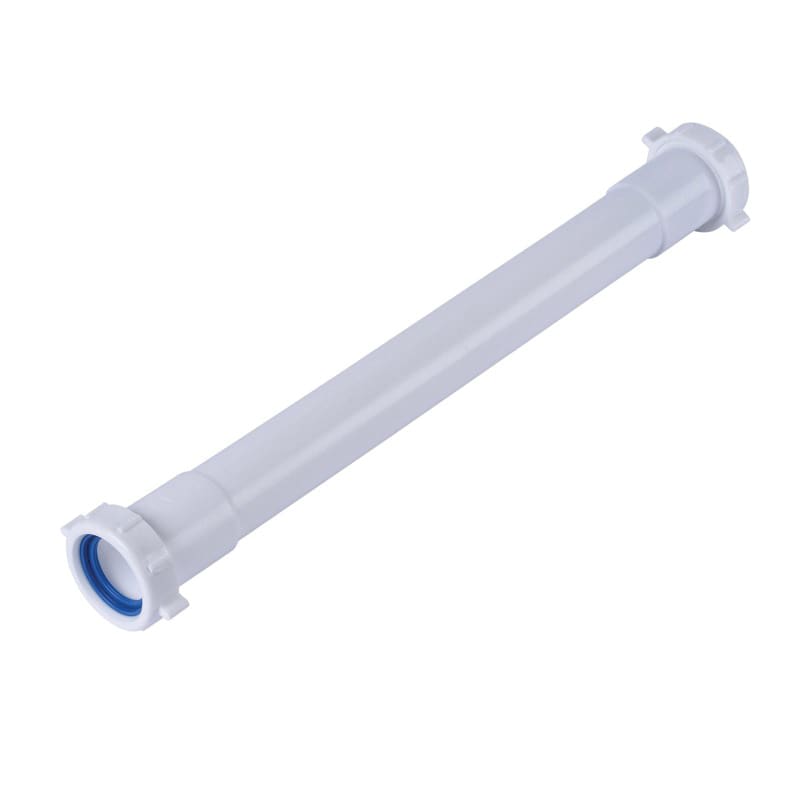 1-1/4" Slip Joint 6" White Polypropylene Extension Tube | DERP9790