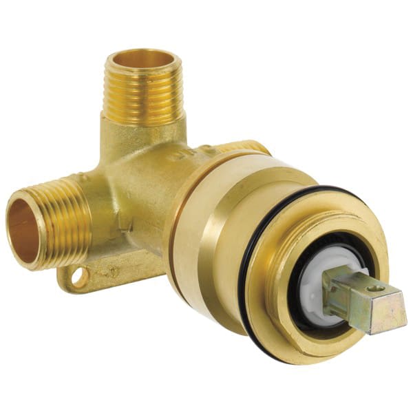1/2" MNPT 1.31" x 2-7/8" x 2-3/4" Brass For 1-Handle Wall Mount Bathroom Faucet Rough-In Valve | DLTR3510WL