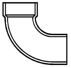 PVC Street Elbow 4 in. Hub x Spigot 1/4 Bend Long Sweep | D309040