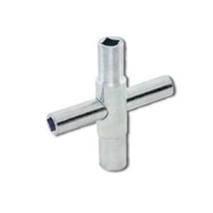 Hardened Steel 4-Way For 1/4" 5/16" 9/32" and 11/32" Square Stems Sill Cock Key | EZE45401