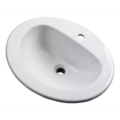 21" x 17-7/4" x 8-1/8" Vitreous China White 1-Hole Maxwell Series Self Rimming Bathroom Sink | GBR12831CH