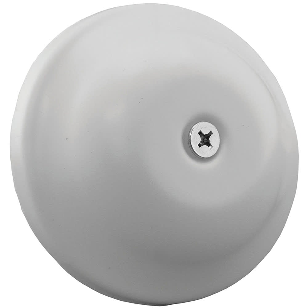 4-1/4" x 4-7/16" x 1-3/8" Matte White Plastic Bell High Impact Cleanout Cover Plate | JSCC97004