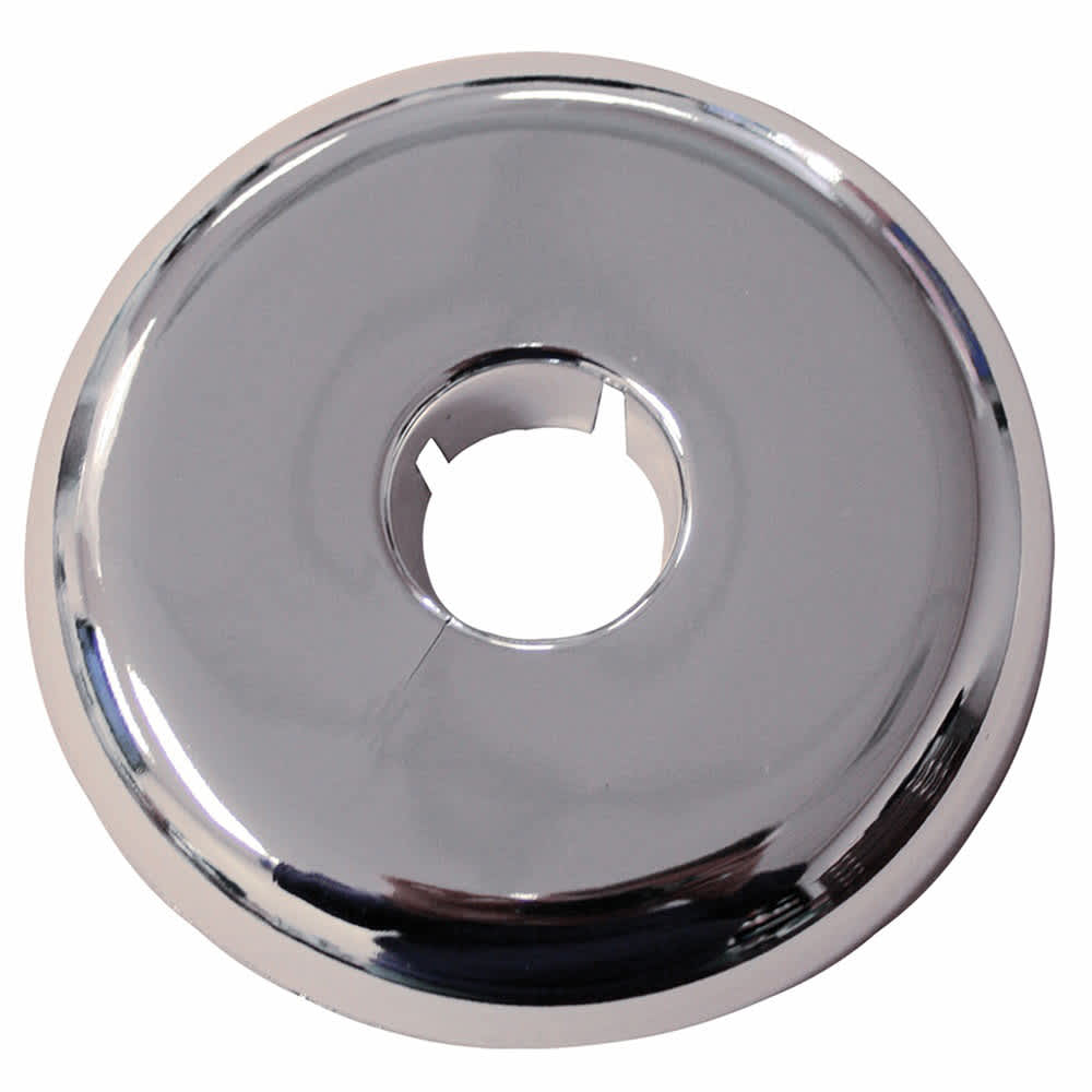 1-1/2" x 1-1/4" IPS CTS 3.58" Chrome Plastic Flexible Split Floor and Ceiling Plate | JSCF06125