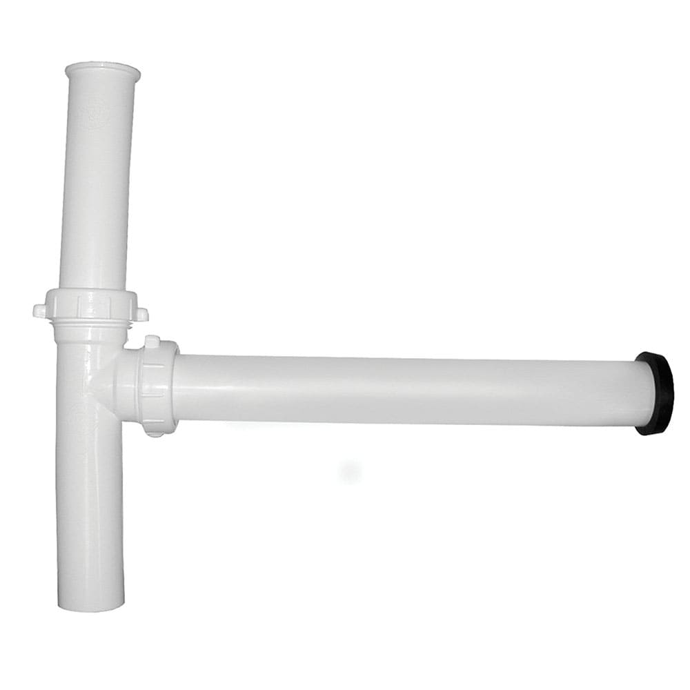 1-1/2" White PVC Direct Connection End with 13" Arm Disposer Kit | JSCP37033