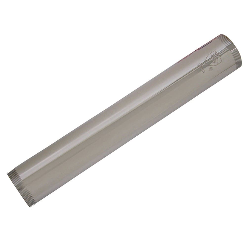 Threaded 1-1/4" x 12" Chrome Brass Extension Tube | JSCP38080