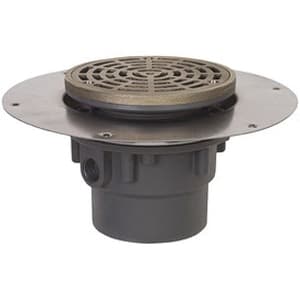 2" x 3" Round PVC Gray 822 Series Floor Drain Adjustable Complete Assembly | SIO8222PNR