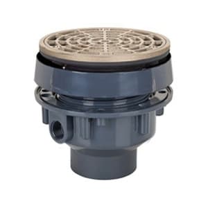 2" x 3" Round PVC Gray 832 Series Floor Drain Adjustable Complete Assembly | SIO83225PNR
