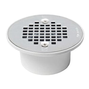 2" x 3" Round PVC White 840 Series Solvent Weld Floor Drain | SIO8402P