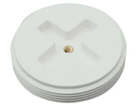 1-1/2" Threaded Black ABS/Glass-Filled Polypropylene 879 Series Slotted with Brass Insert Flush Plug | SIO87915