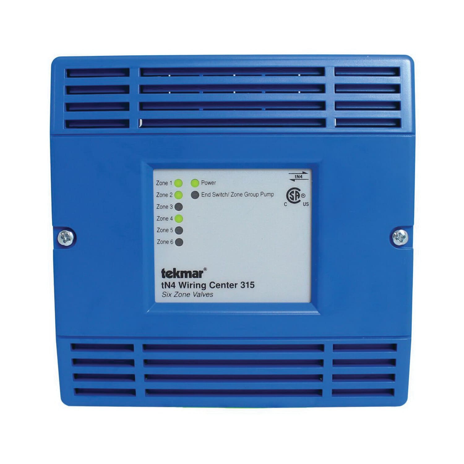 Blue ABS/Polycarbonate 6-Zone Zone Valve tN2 Wiring Center | TEK315