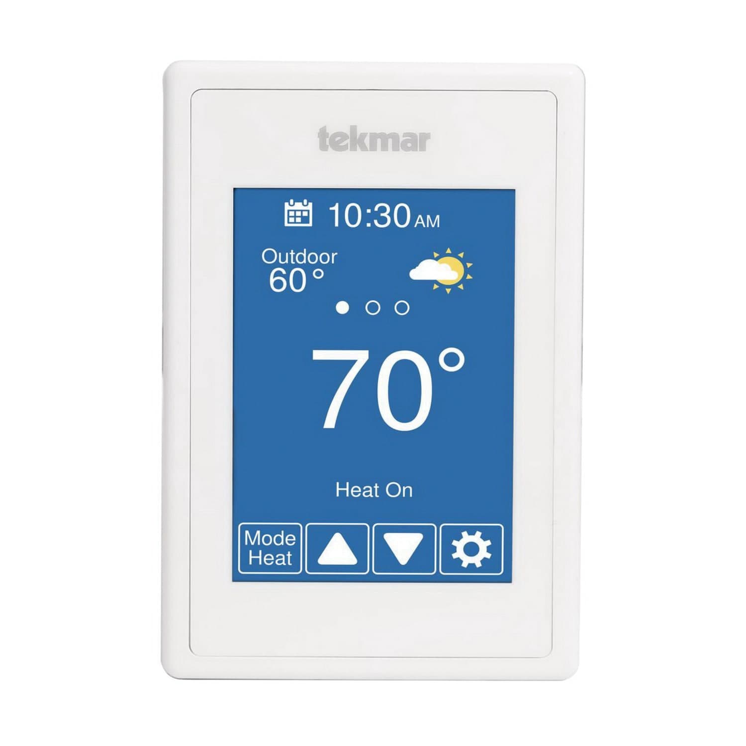 3" x 15/16" x 4-5/8" PVC 1-Stage Cool Two Stage Heat For TekmarNet Wiring Center or Zone Manager Wi-Fi Thermostat | TEK562