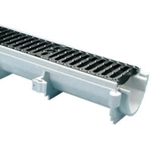 10' x 6" 4-Outlet HDPE Wide Reveal Linear Trench Drain | ZRNZ886DGCU410