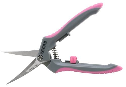 Shear Perfection Pink Platinum Stainless Trimming Shear - 2 in Curved Blades (12/Cs)