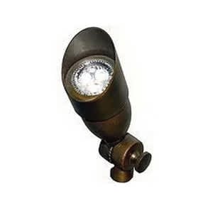 Alliance Lighting Bullet Light, 4W MR-16 LED Aged/Solid Brass 18" | AOLBL200LED4WWF
