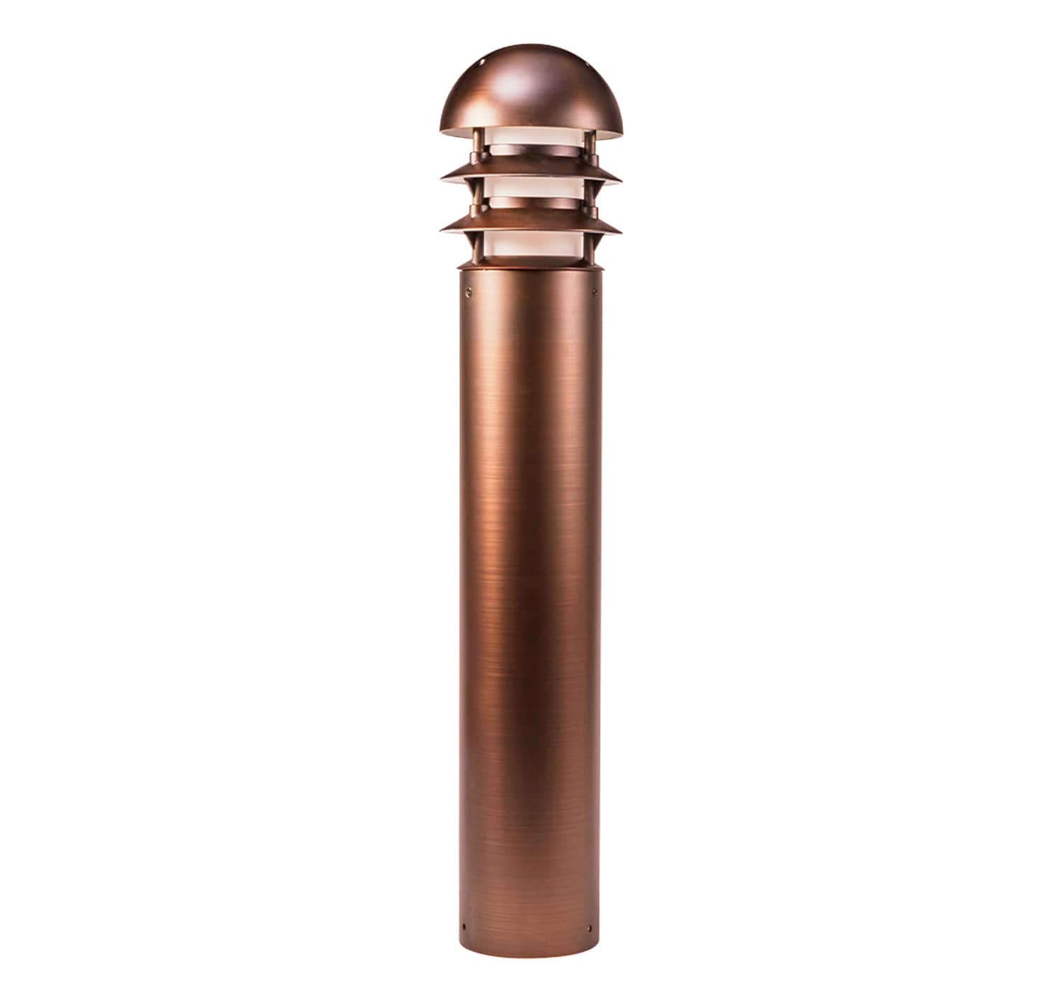 Alliance Lighting Bollard Light, Ceramic Bi-Pin LED Aged Brass 29-1/2" | BOLLARD100-LED