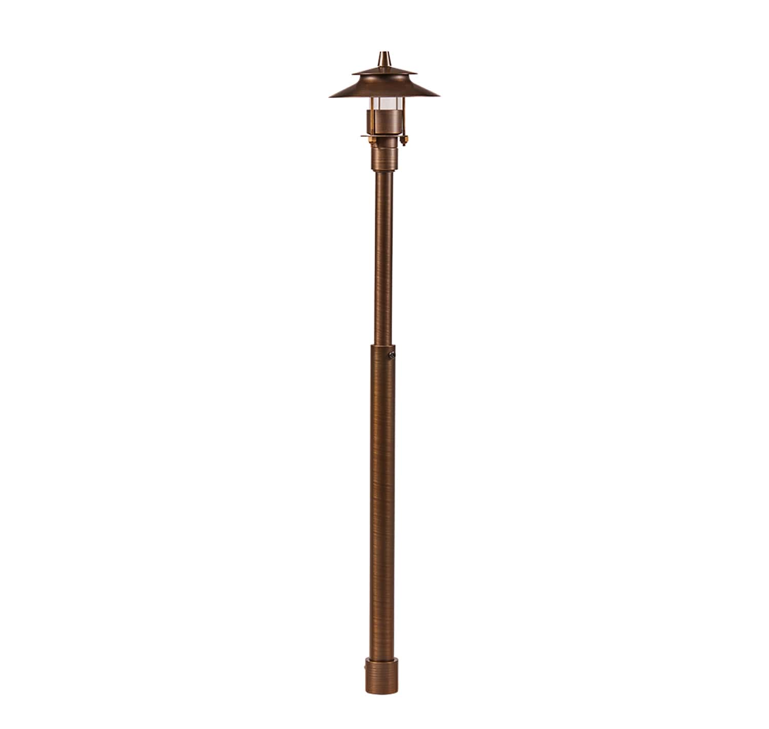 Alliance Outdoor Lighting Path Light, Ceramic Bi-Pin 2700K LED Aged Brass Solid Brass PL Series | AOLPL250