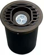 Alliance Outdoor Lighting In-Ground Well Light, 6W Ceramic Bi-Pin MR-16 LED Aged Brass ABS WL300 Series | AOLWL300LED6W