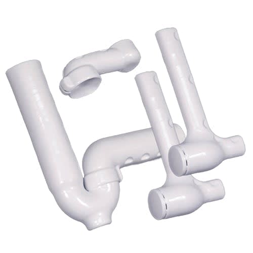White Vinyl For All 1-1/4" or 1-1/2" Cast Brass or Tubular P-Trap 100/103-EZ Series Undersink Piping Cover | IPS103EZ