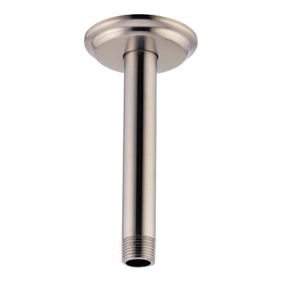 1/2-14 NPT 6" Brushed Nickel Brass For Pfirst Series Showerhead Shower Arm and Flange | PPF01506CK