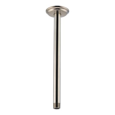 1/2-14 NPT 12" Brushed Nickel Brass For Pfirst Series Showerhead Shower Arm and Flange | PPF01512CK