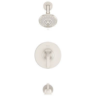 3-7/32" x 4-5/32" Metal Brushed Nickel 1-Handle Weller Series Tub and Shower Trim | PPFLG898WRK