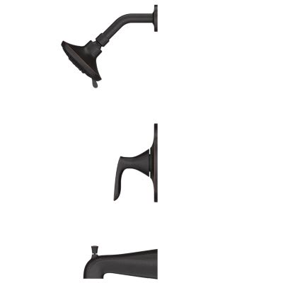 3-7/32" x 4-5/32" Metal Tuscan Bronze 1-Handle Weller Series Tub and Shower Trim | PPFLG898WRY