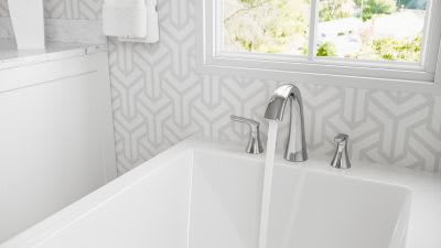 9-11/32" Metal Polished Chrome 2-Handle Weller Series Roman Tub Trim | PPFRT65WRC
