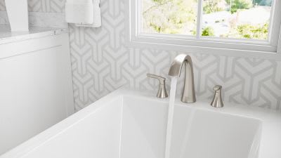 9-11/32" Metal Brushed Nickel 2-Handle Weller Series Roman Tub Trim | PPFRT65WRK