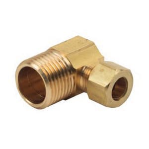3/8" x 1/2" Compression x MNPT Lead-Free Brass 90 Degrees 69 Series Reducing Elbow | BSS6968X