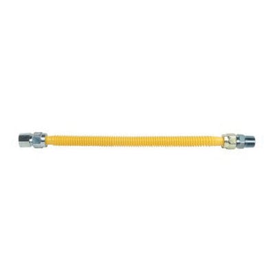 1/2" x 48" FIP x MIP Stainless Steel Yellow Flexible Gas Connector | BSSCSSC5448