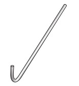 1-7/8" to 6-1/2" 9 ga Aluminum Cut and Hooked Fence Tie | CALTIE1589