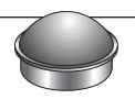 4" Pressed Steel Galvanized Ball Cap | CBCPS4