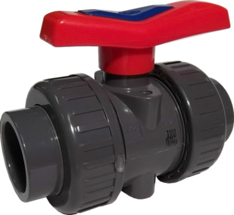 1" Socket x Threaded PVC 235 psi True Union Ball Valve | CNLV10050N