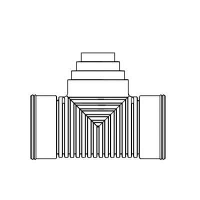 ADS Tee, Snap Corrugated HDPE Multi-Reducing Black Slip 8" | DFET0844AA