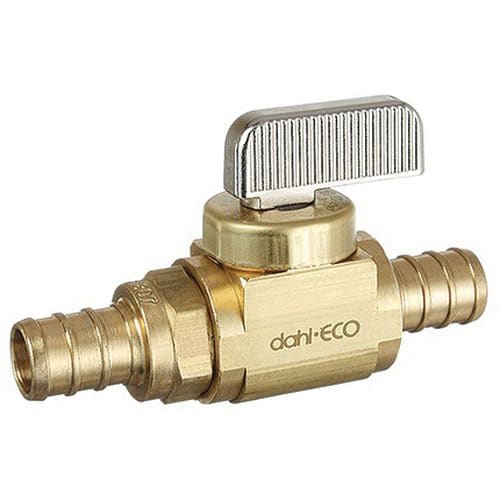 1/2" PEX Crimpex Rough Brass Lead-Free Brass Inline Straight Stop Valve | DHL521PX3PX3