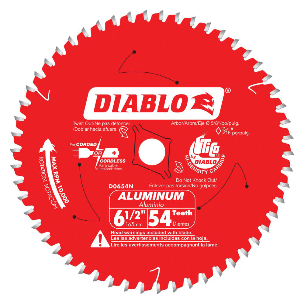 6-1/2" Aluminum For Cordless Cutting Saws Cutting Saw Blade | DSWD0654N