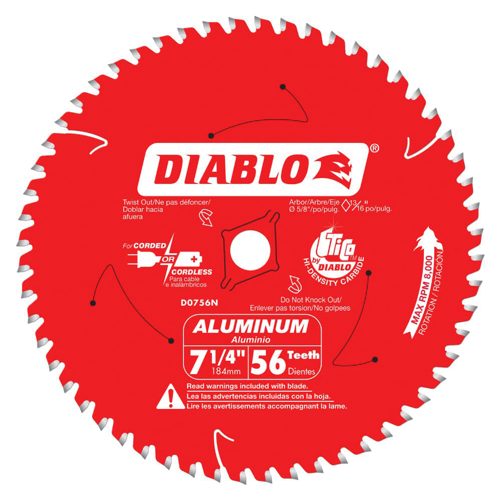 7-1/4" Carbide For Circular Saw and Cordless Circular Saw Circular Saw Blade | DSWD0756N