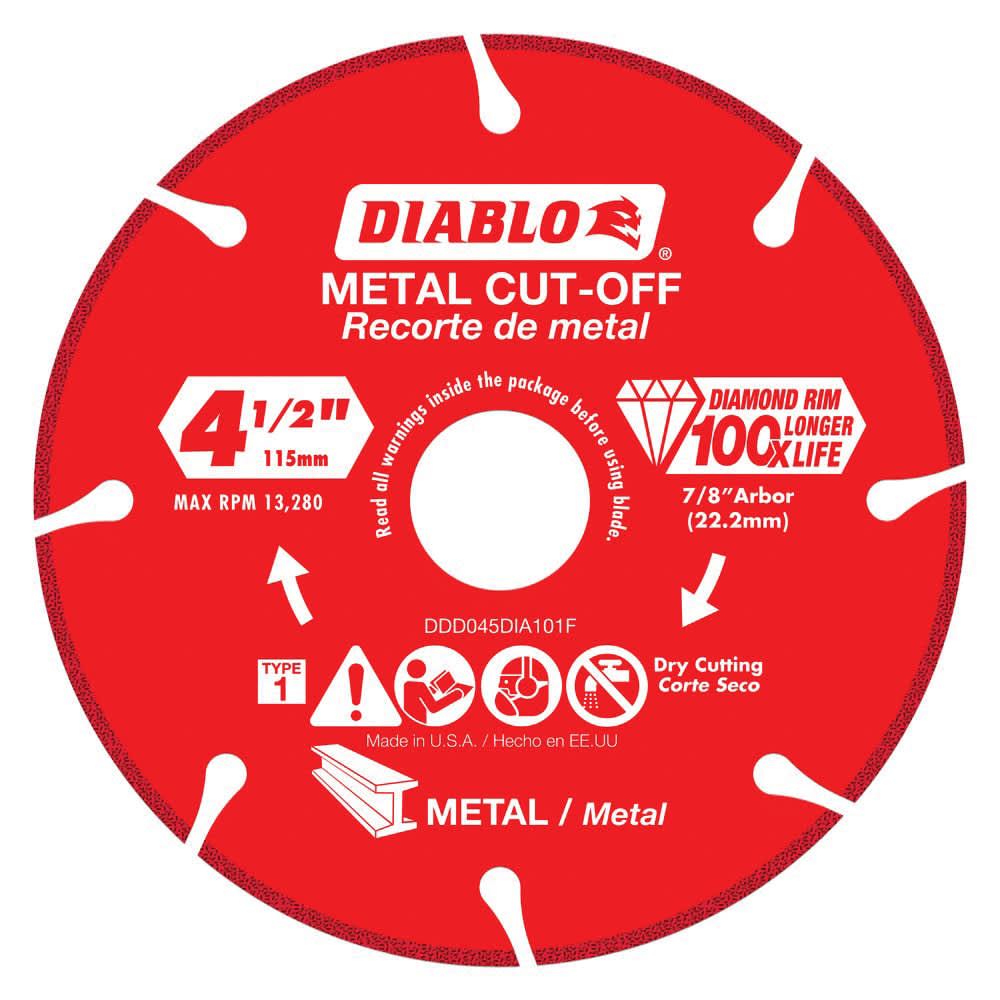 4-1/2" Steel For Angle Grinders Circular Saws Circular Cut-Off Wheel | DSWDDD045DIA101F