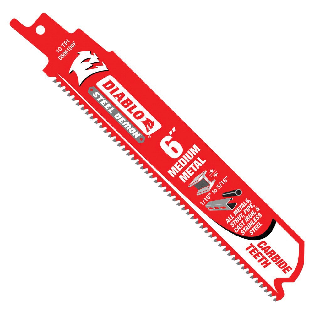 6" x 1" Steel 10 TPI For Reciprocating Saw and Cordless Reciprocating Saw Blade | DSWDS0610CF3
